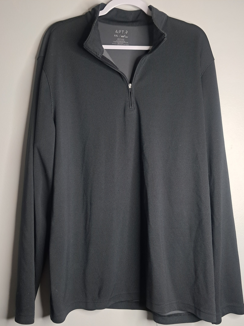 APT. 9 Men's Charcoal Quarter-Zip Pullover Sweater